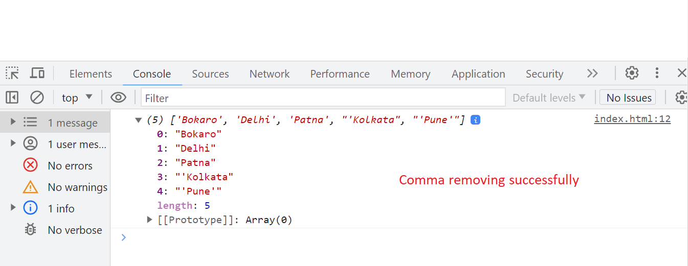 How To Split String To Array By Comma Using Jquery? - Devops Freelancer